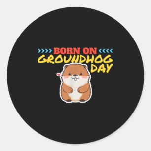 Punxsy Phils Cute Groundhog Day February 2nd Birth Classic Round Sticker