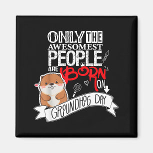 Punxsy Phils Cute Groundhog Day February 2nd Birth Magnet