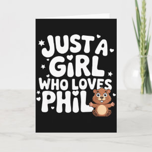 Punxsy Phils Cute Groundhog Day Holiday Design For Card