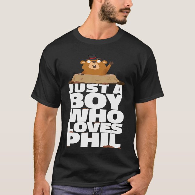 Punxsy Phil's Cute Groundhog Day Holiday Idea for  T-Shirt (Front)