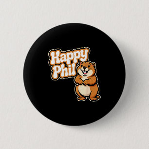 Punxy Phils Cute Groundhog Day Costume February 2n 6 Cm Round Badge