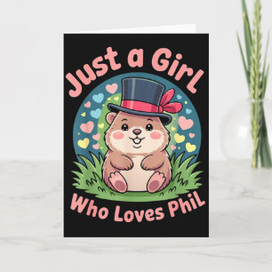 Punxy Phils Groundhog Day Costume February 2nd Cut Card