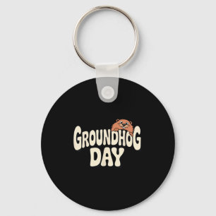 Punxy Phils Groundhog Day Cute Costume February 2n Key Ring