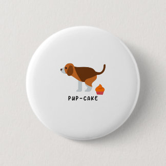 Pup Cake 6 Cm Round Badge