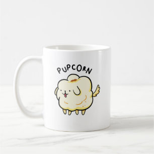 Pup-corn Popcorn Puppy Dog Pun Mug