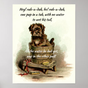 "Pup in a Pail" Poster