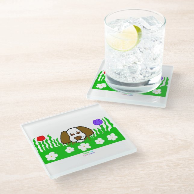Pup N Play Glass Coaster (Angled)