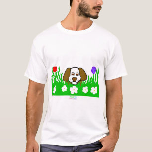Pup N Play Men's White Basic T Shirt