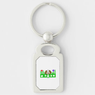 Pup N Play Rectangle Metal Keychain