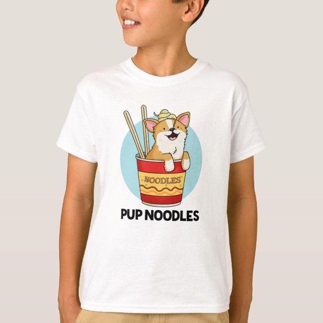 Pup Noodles Funny Cup Noodles Pun  T-Shirt (Front)