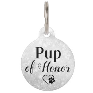 Pup Of Honour Personalised Dog Pet Wedding Pet Tag