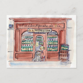 Pup on rue Malar, Paris Postcard