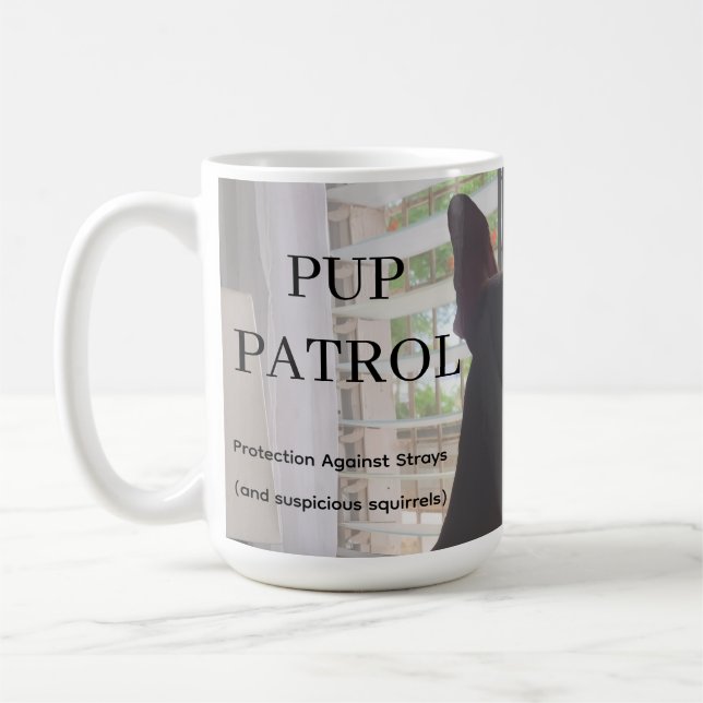 Pup Patrol – Funny Dog Mug (Left)