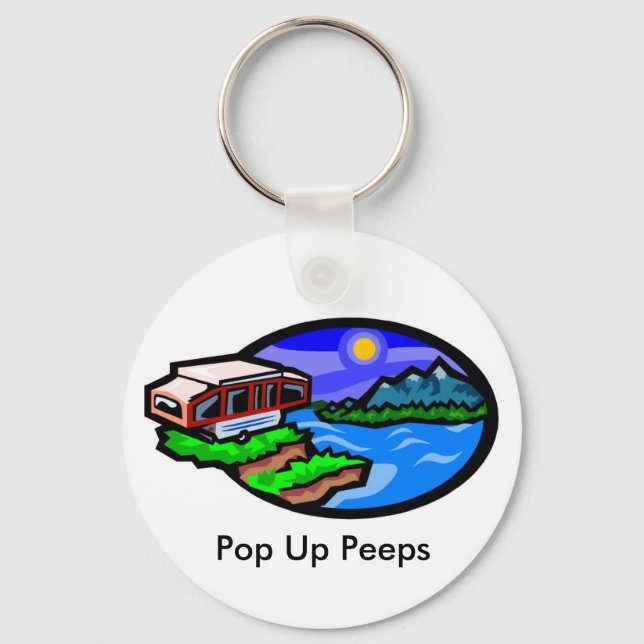 pup, Pop Up Peeps Key Ring (Front)