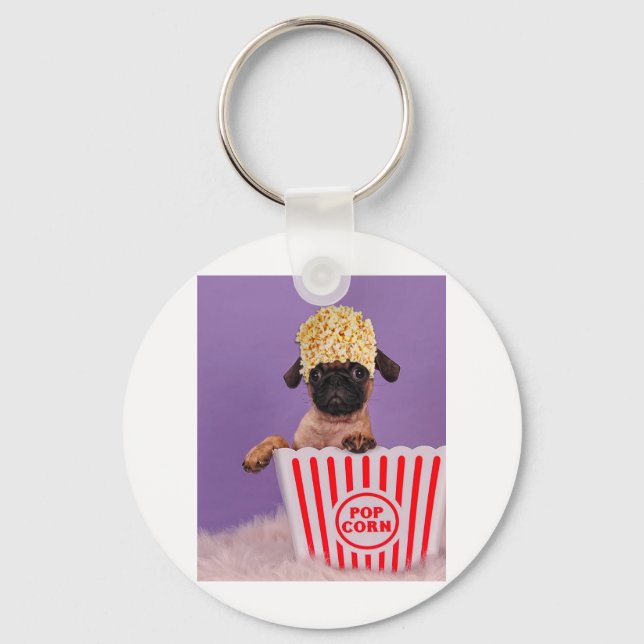 Pupcorn anyone? key ring (Front)