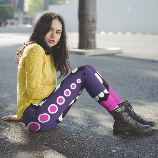 Puple Pink Tiki Capri Leggings (Creator Uploaded)