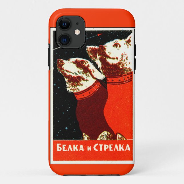 Pupniks Belka & Strelka Soviet Space Dogs iphone5 Case-Mate iPhone Case (Back)