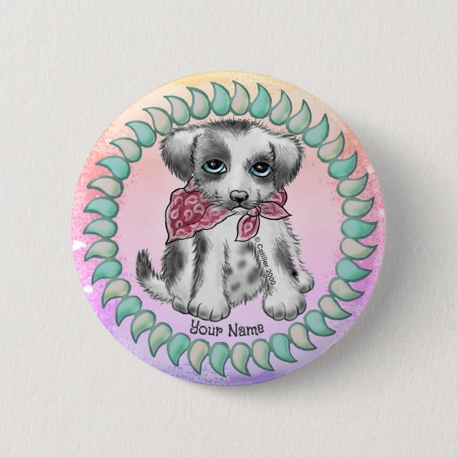 Pupper Dog  6 Cm Round Badge (Front)