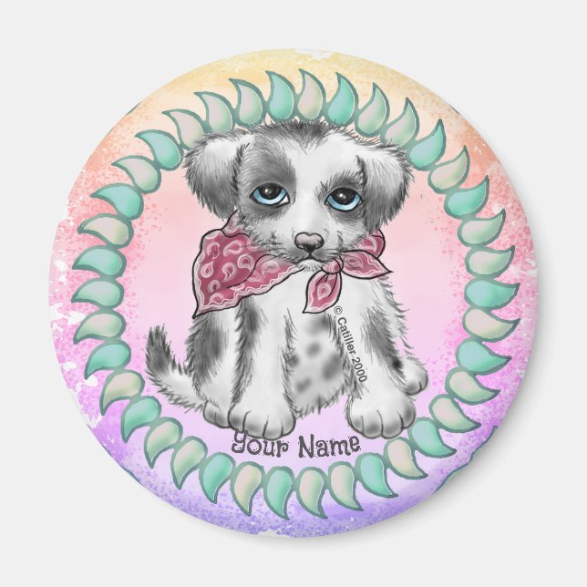 Pupper Dog  Magnet (Front)