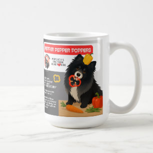 PUPPER PEPPER POPPERS Dog treats Art Muse Recipe Coffee Mug