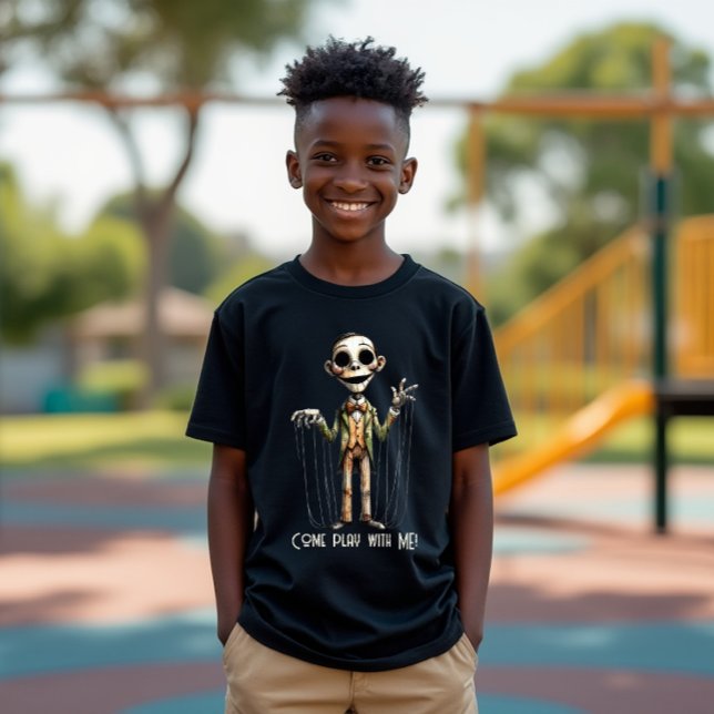 Puppet - Come Play With Me Custom Tri-Blend Shirt (For the son who likes things a little on the creepy side.)