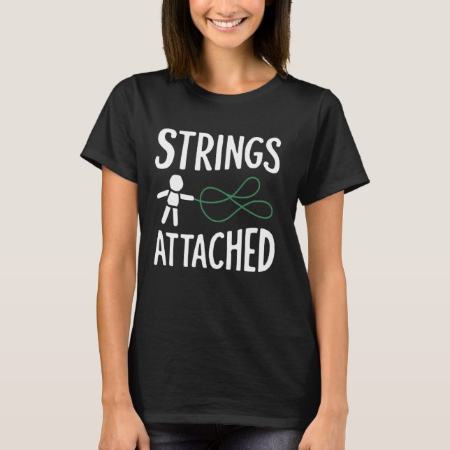 Puppet Mastery Shadow Play Ventriloquist Performan T-Shirt (Front)