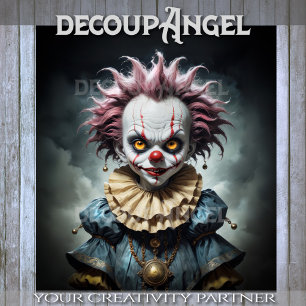 Puppet of Dark Whimsy Decoupage Tissue Paper