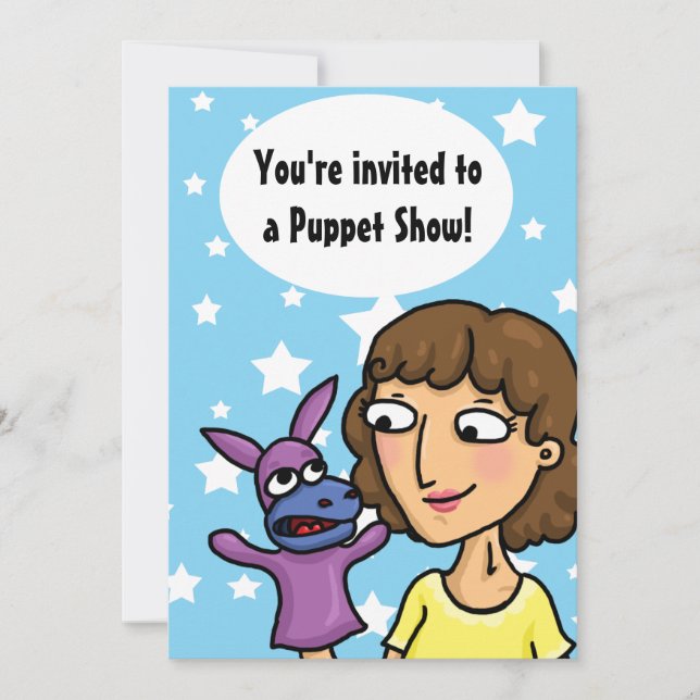 Puppet show Party Invitation (Front)