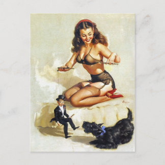 Puppeteer Pin-Up Postcard