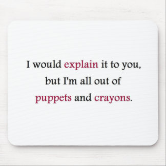 PUPPETS AND CRAYONS MOUSE MAT