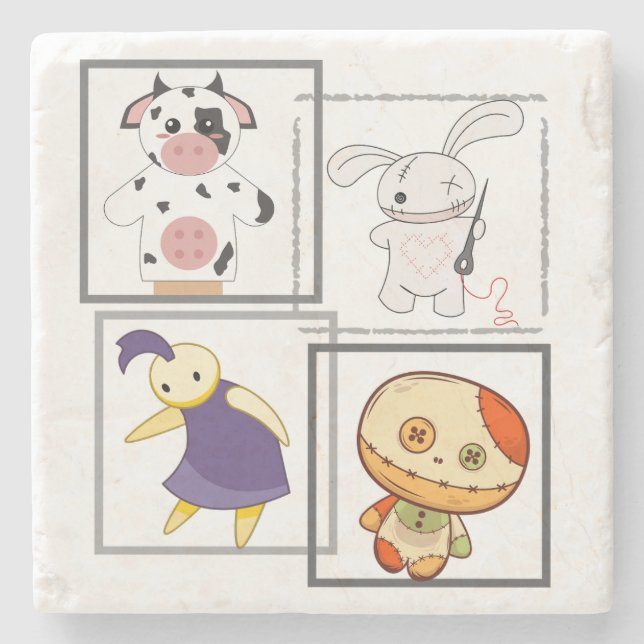 Puppets Show.w Stone Coaster (Front)