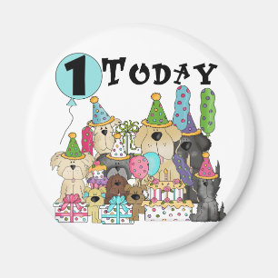 Puppies 1st Birthday Bash Tshirts and Gifts Magnet