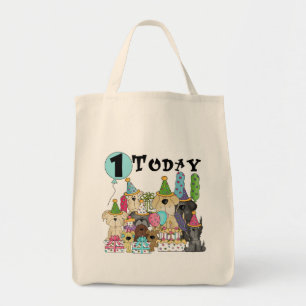 Puppies 1st Birthday Bash Tshirts and Gifts Tote Bag