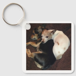 Puppies and Art Key Ring
