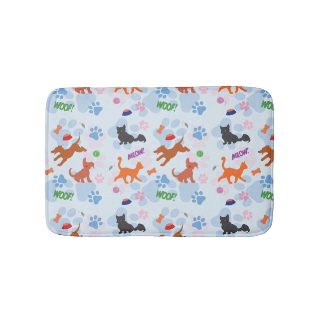 Puppies and Kittens Bath Mat (Front)
