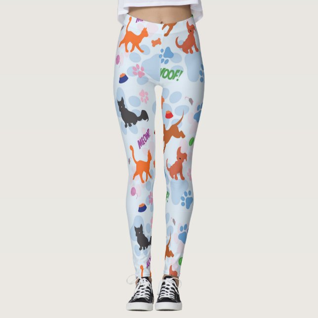 Puppies and Kittens Leggings (Front)
