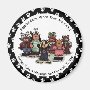 Puppies And Kitties Magnet