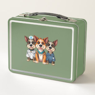 Puppies metal lunch box