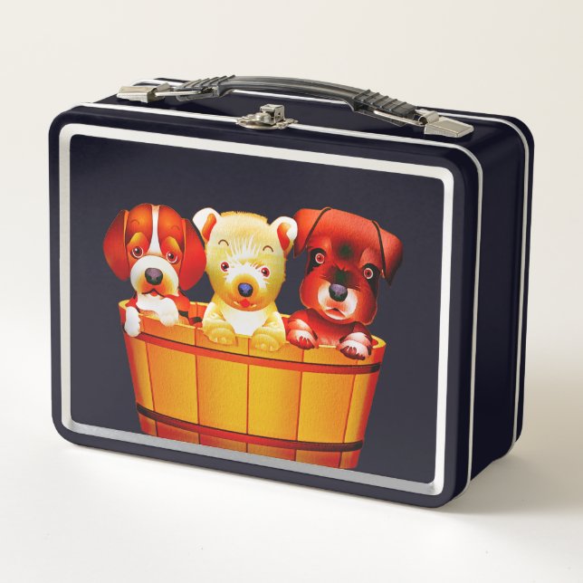 Puppies Metal Lunch Box (Front)
