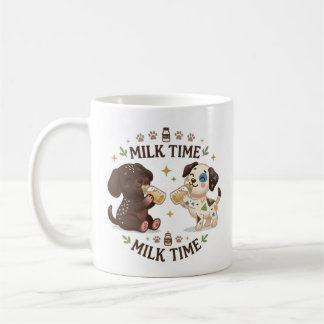 puppies milk time  coffee mug