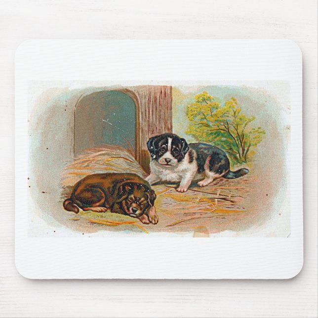 Puppies Mouse Mat (Front)