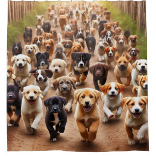 Puppies Shower Curtain