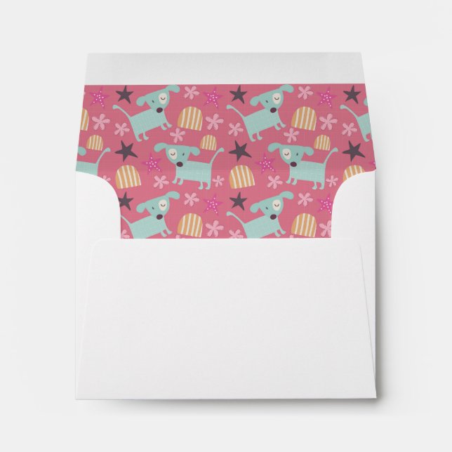 Puppies, Stars, and Flowers Envelopes (Back (Bottom))