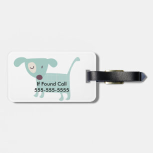 Puppies, Stars, and Flowers Luggage Tag