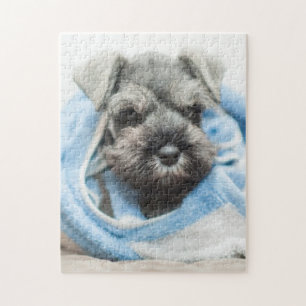 Puppy After Bath Jigsaw Puzzle
