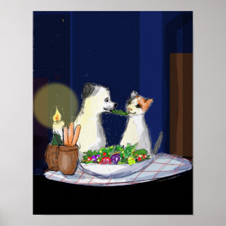 Puppy and Blossom Poster