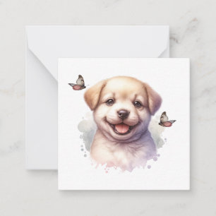Puppy and Butterflies Card