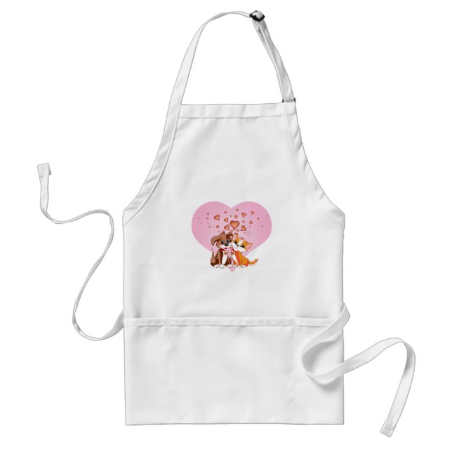 Puppy and Kitten Love Standard Apron (Front)