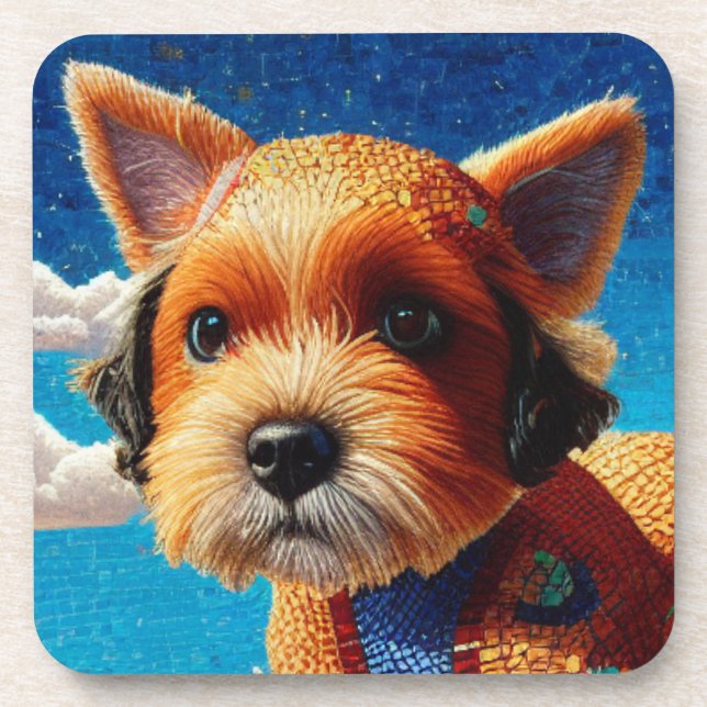 Puppy Art Coaster (Front)