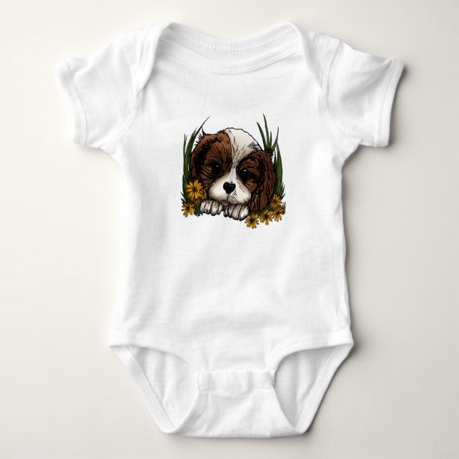 Puppy Baby Bodysuit (Front)